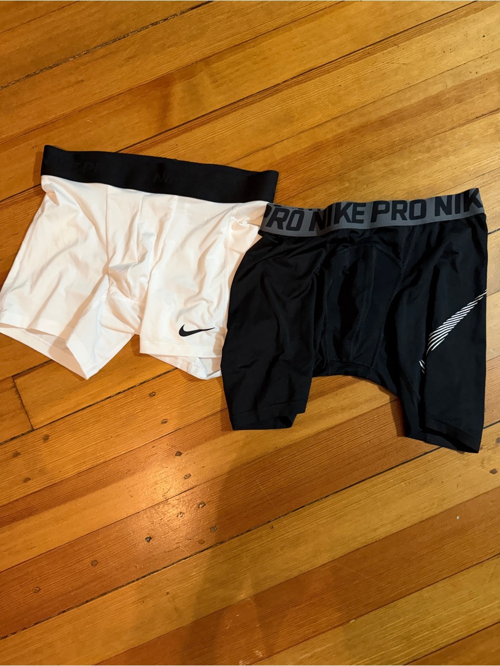Nike Pro Black & White Compression Shorts